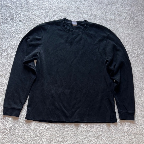 Zara Black Long Sleeve Tee Essential Crew Neck - Picture 1 of 6